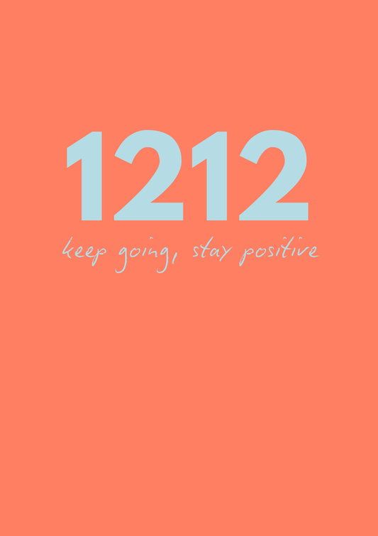 1212 Angel Time Wall Art Print | Keep going, stay positive