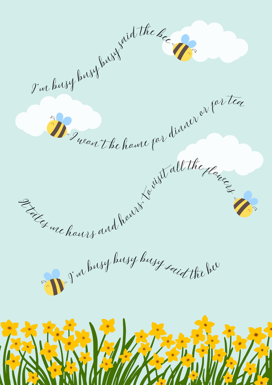Busy Bee wall art print