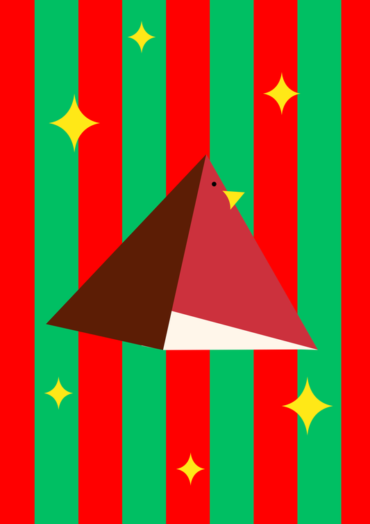 Geometric Robin wall art print