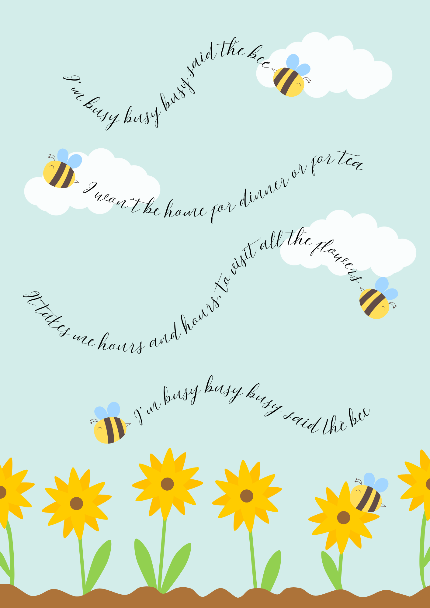 Busy Bee wall art print