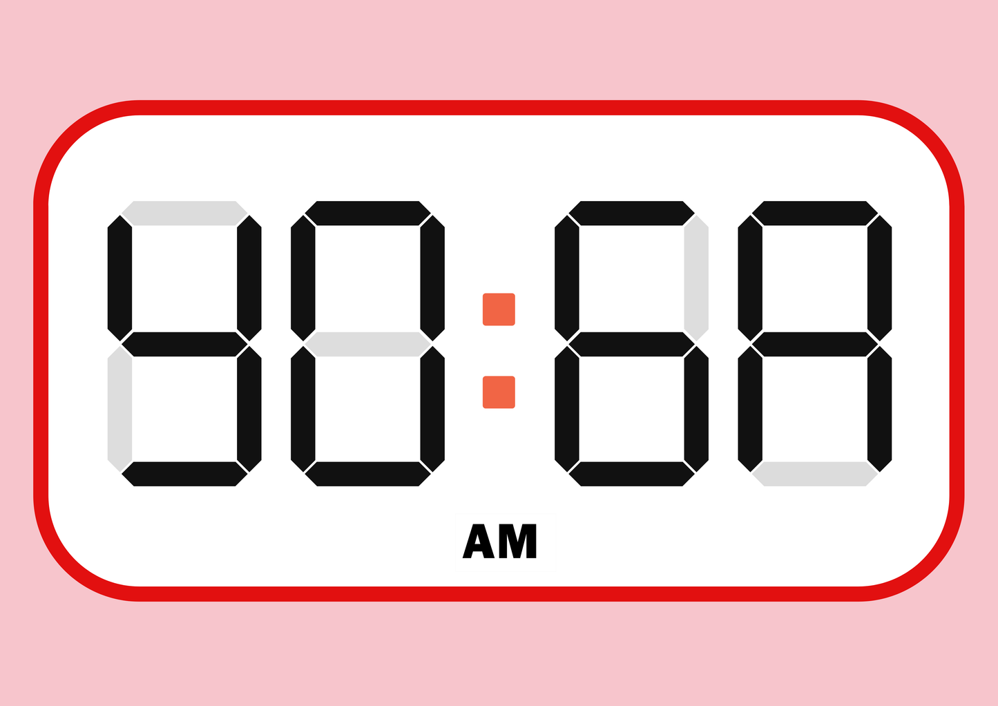 YOGA digital alarm clock wall art print