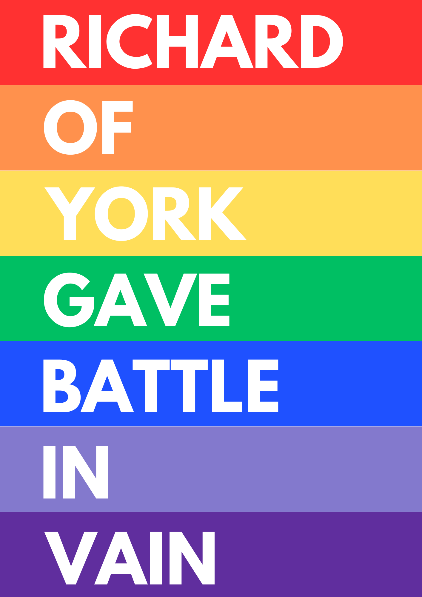 Rainbow mnemonic wall art print