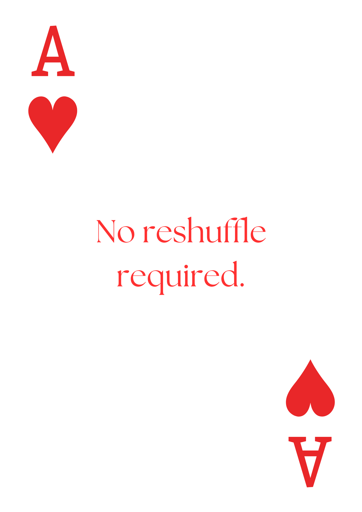 Ace of Hearts art prints and greetings cards