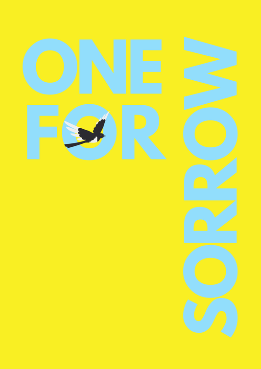 One for Sorrow magpie wall art print | Folklore art