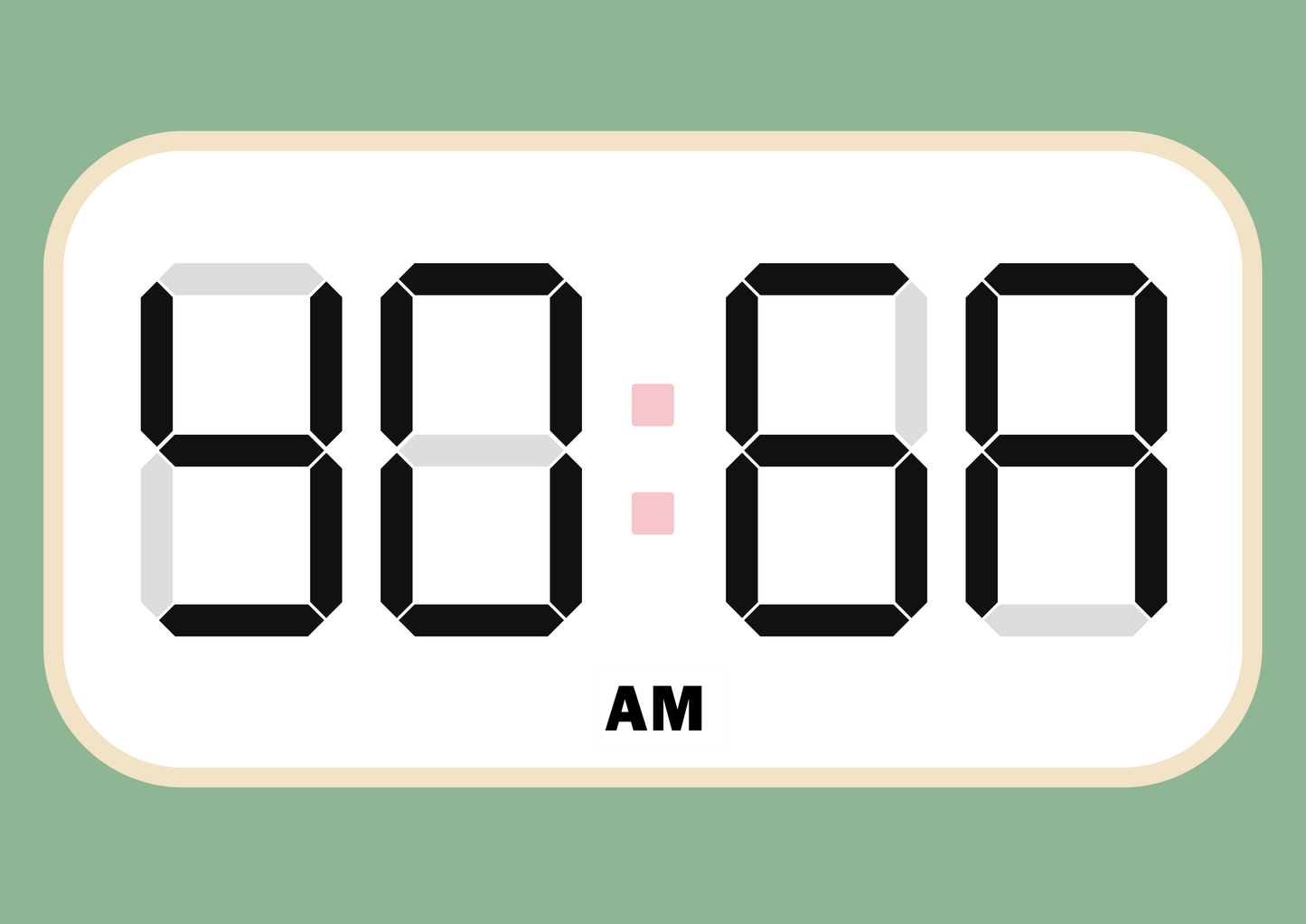 YOGA digital alarm clock wall art print