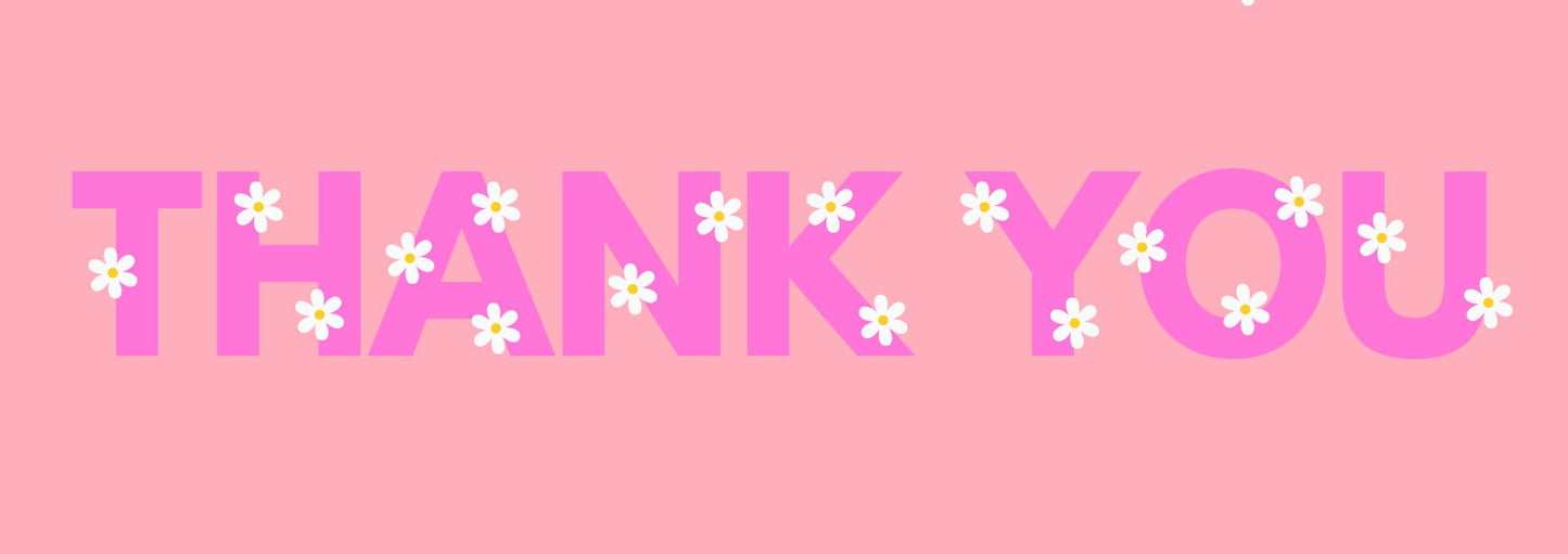 Thank You daisy print