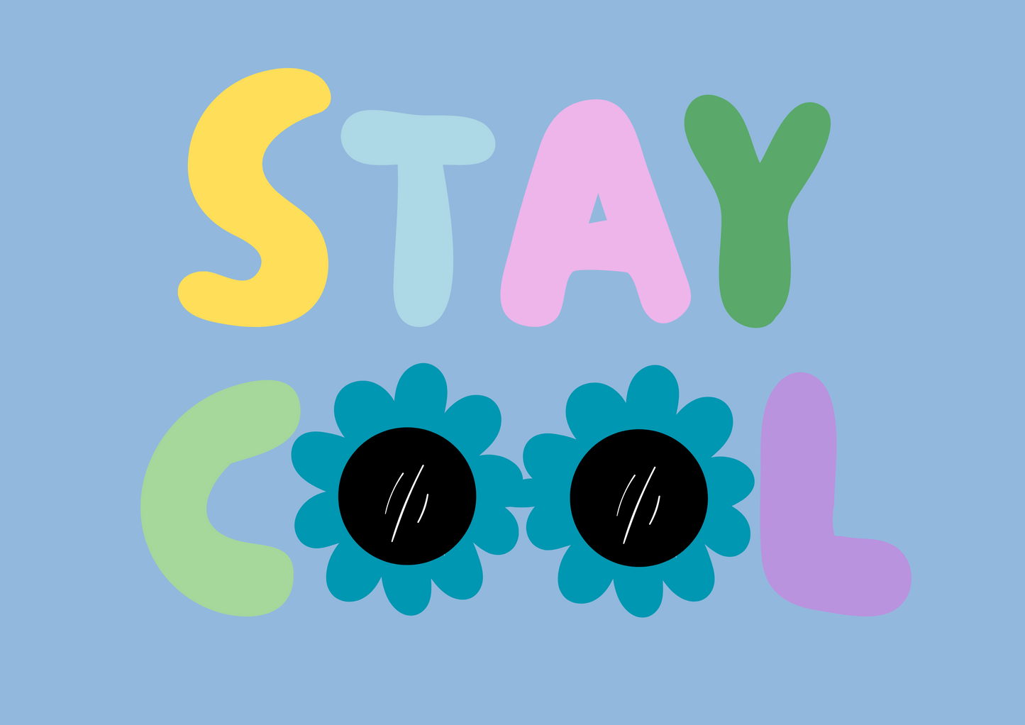 Stay cool (flowers) wall art print