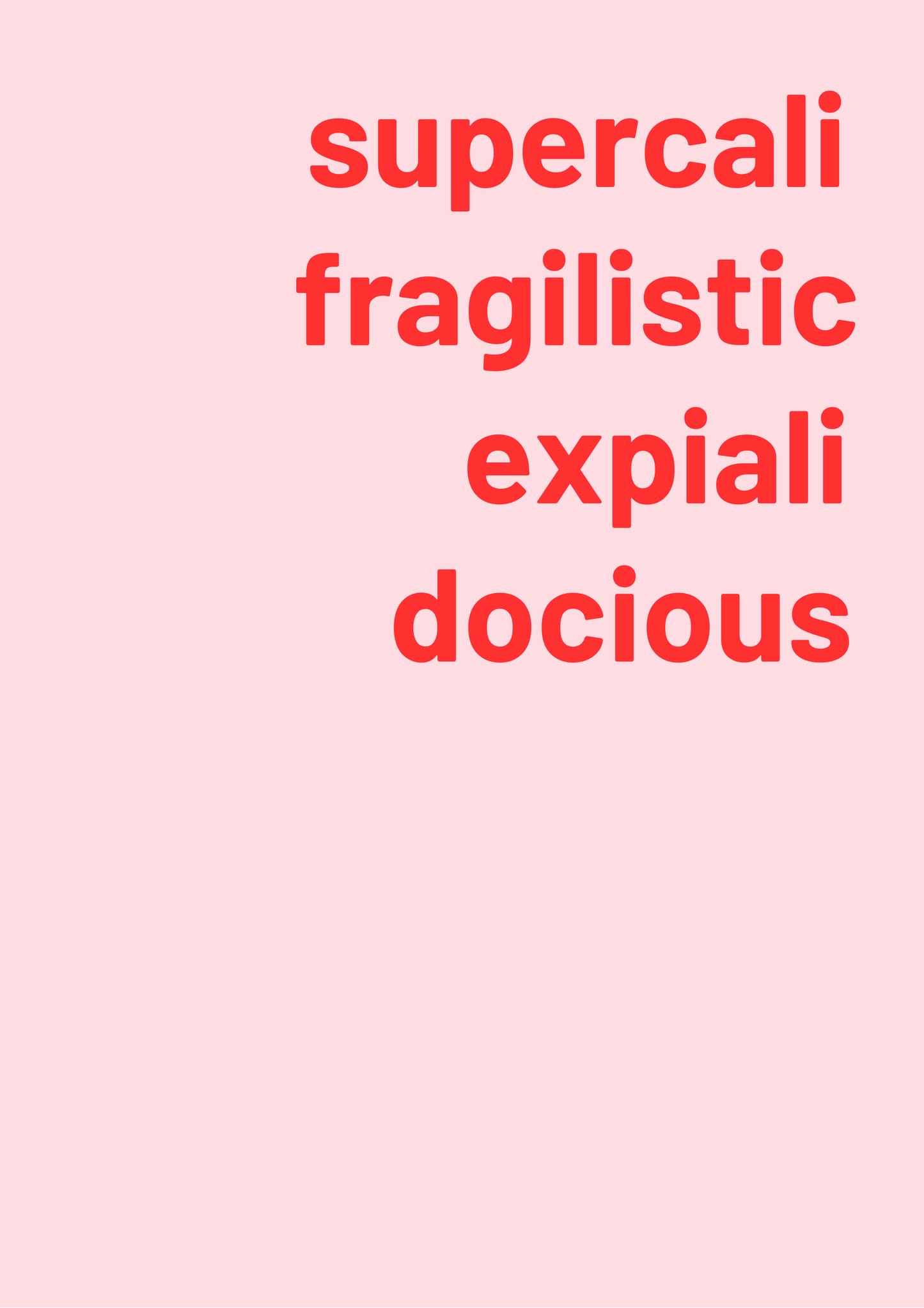 Supercalifragilisticexpialidocious wall art print