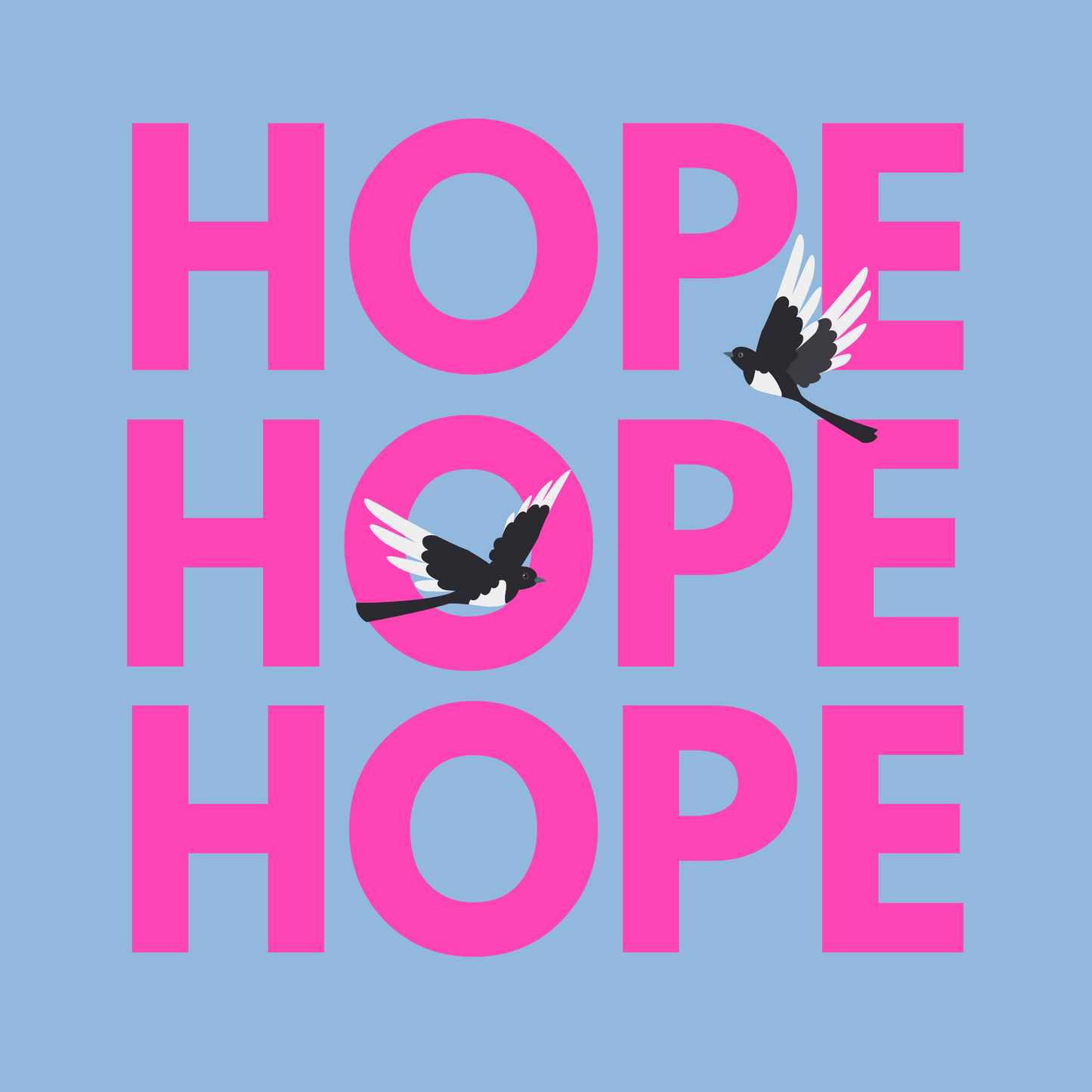 Triple Hope wall art print