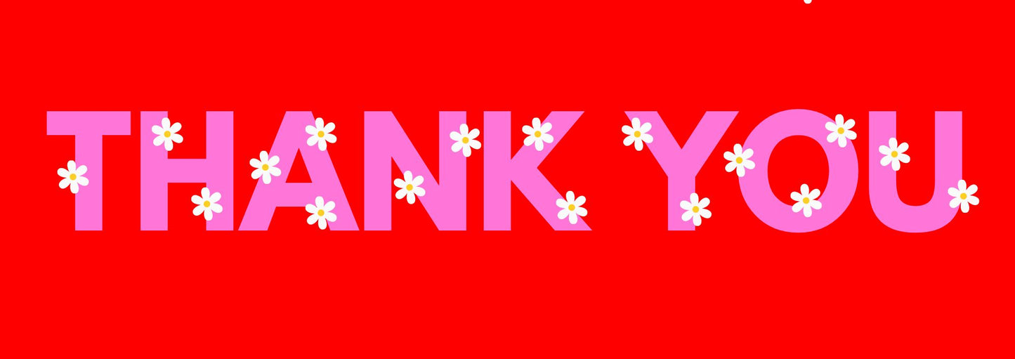 Thank You daisy print