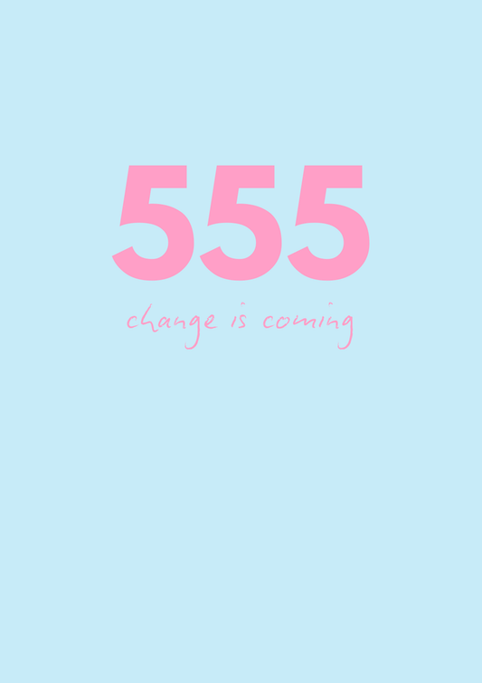 555 Angel Time Wall Art Print | Change is coming