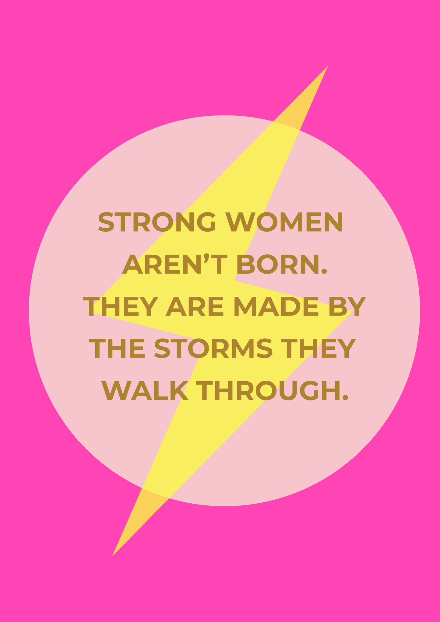 Strong women aren't born | Inspirational greetings card
