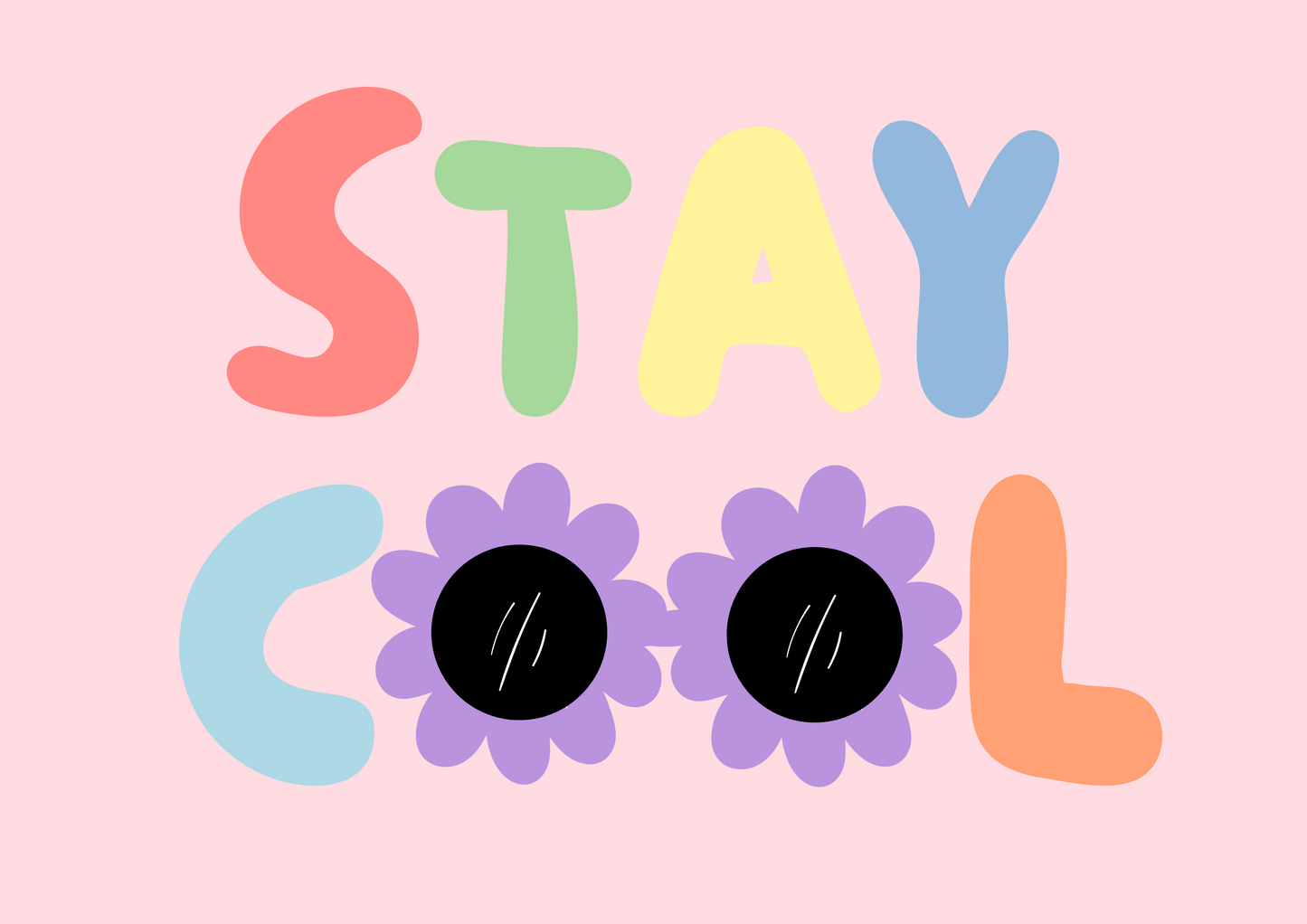 Stay cool (flowers) wall art print
