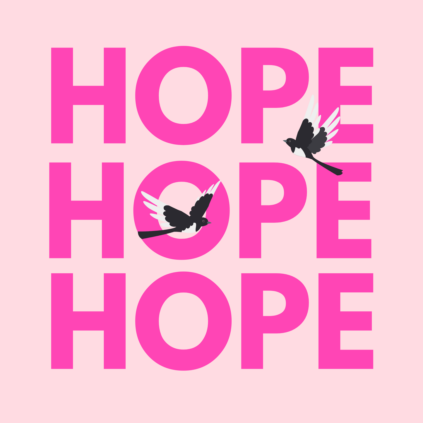 Triple Hope wall art print