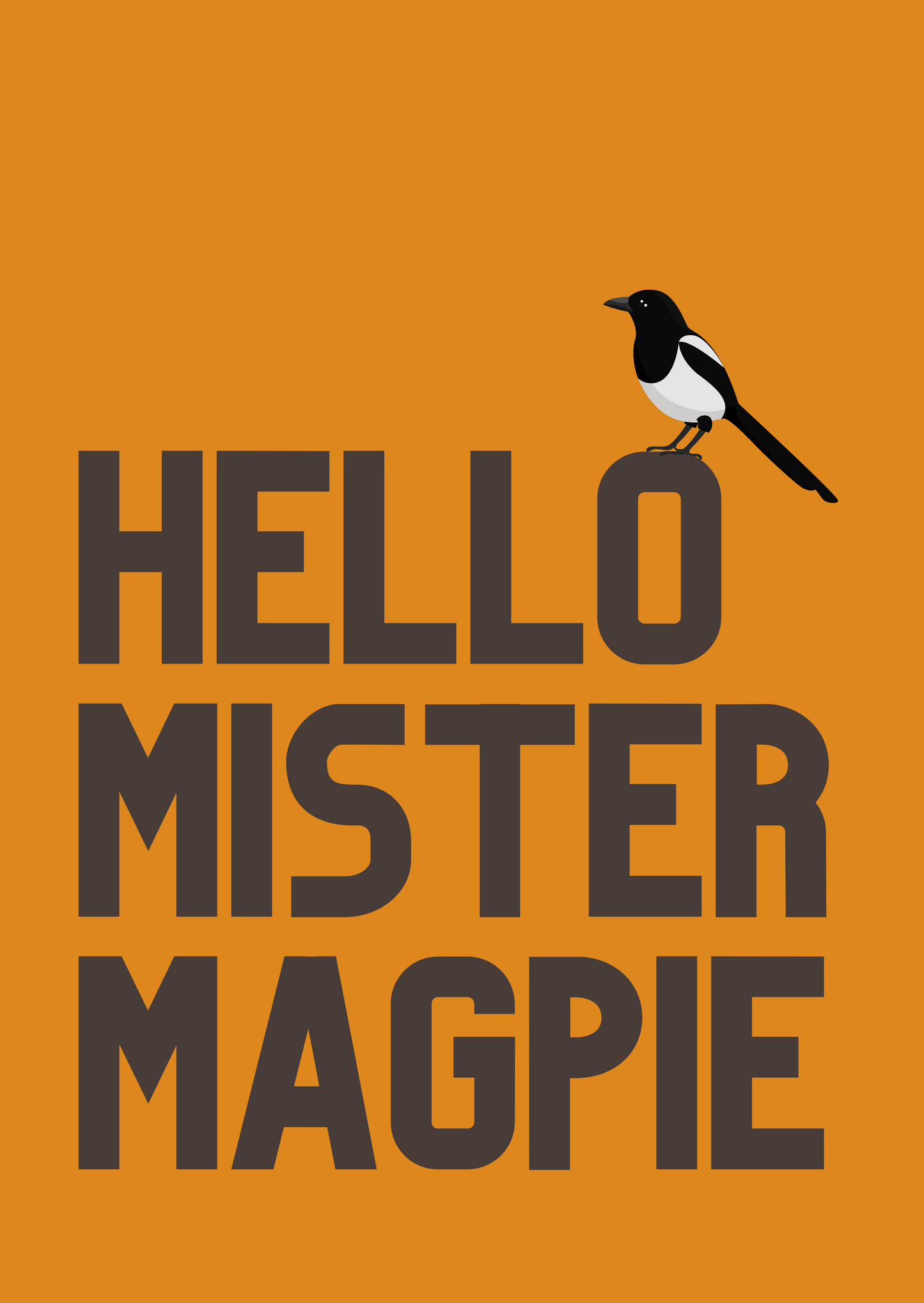 Hello Mister Magpie wall art print