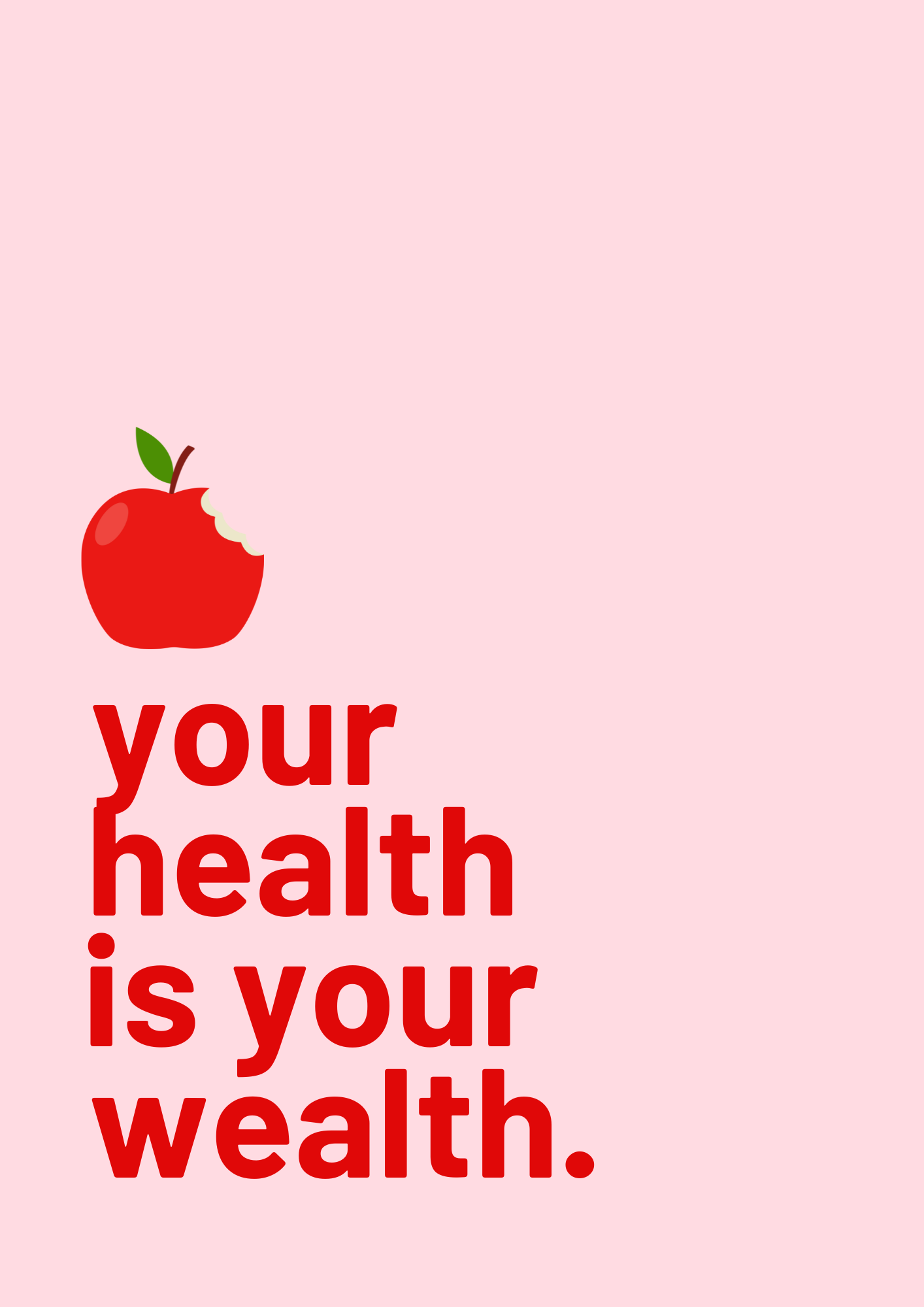 Your Health is your Wealth wall art print