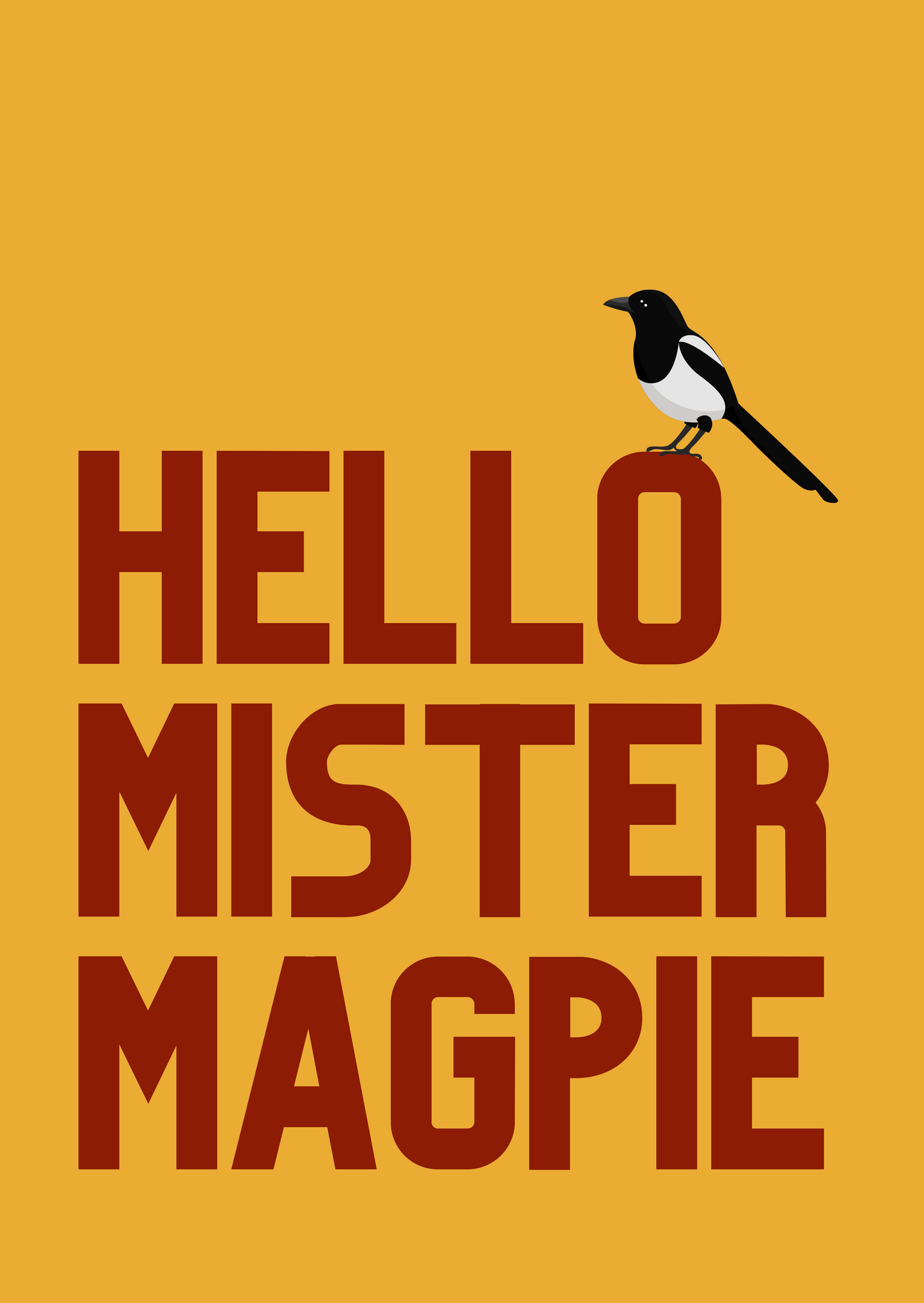 Hello Mister Magpie wall art print