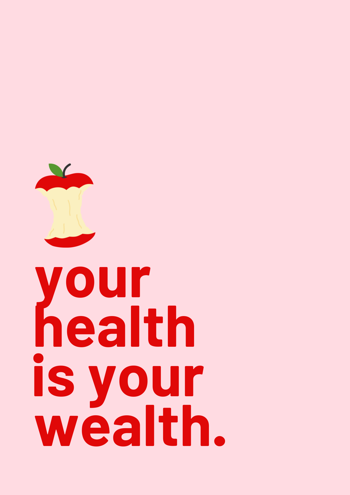 Your Health is your Wealth wall art print