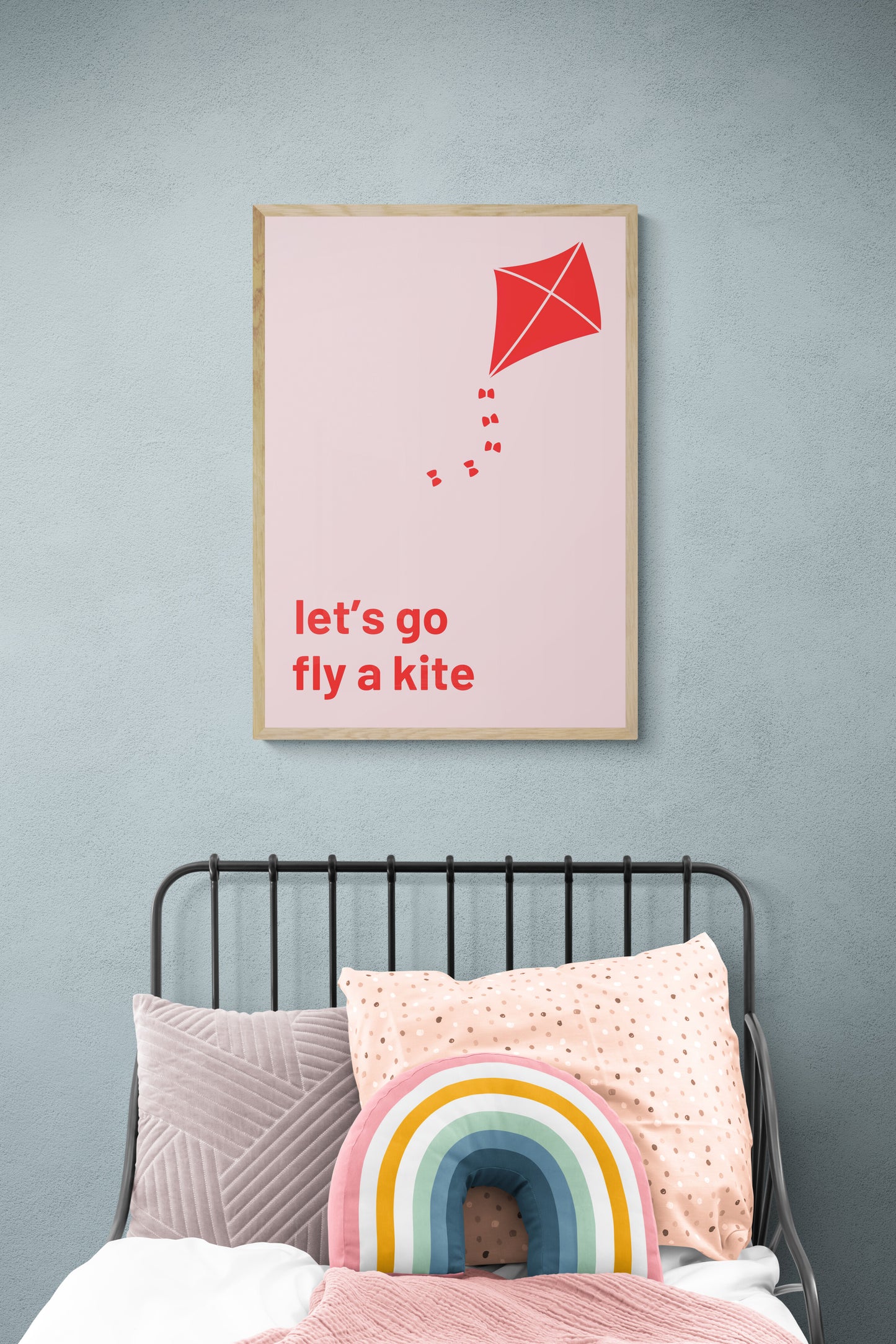 Let's go fly a kite wall art print