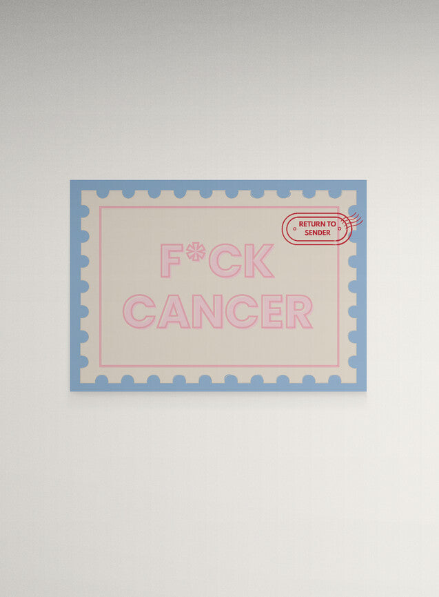 "F*ck cancer" greetings card