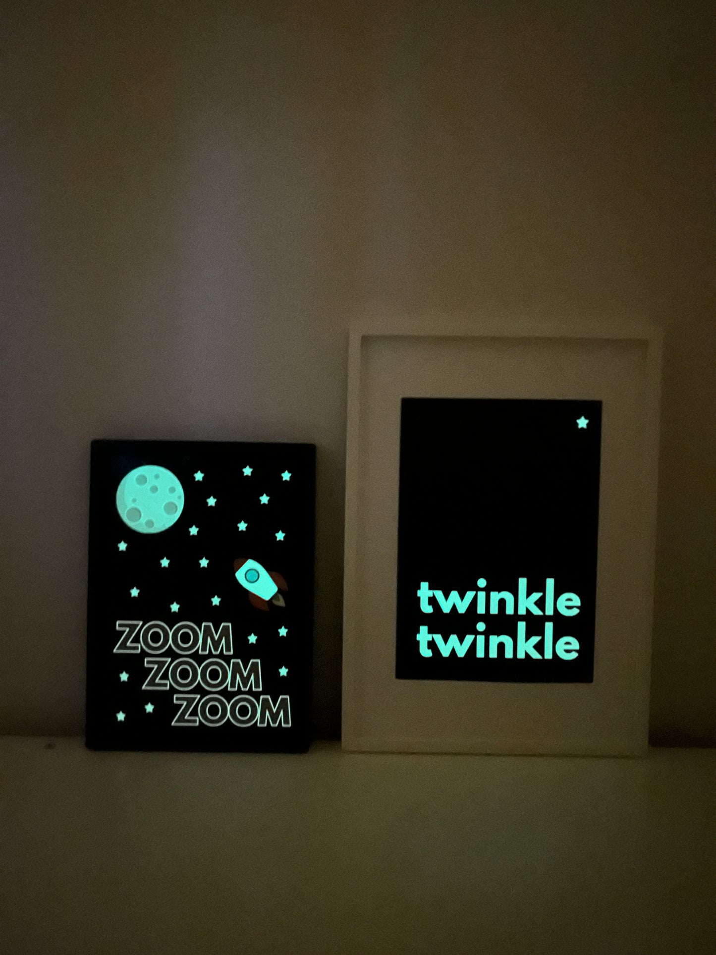 Twinkle, twinkle glow in the dark wall art print