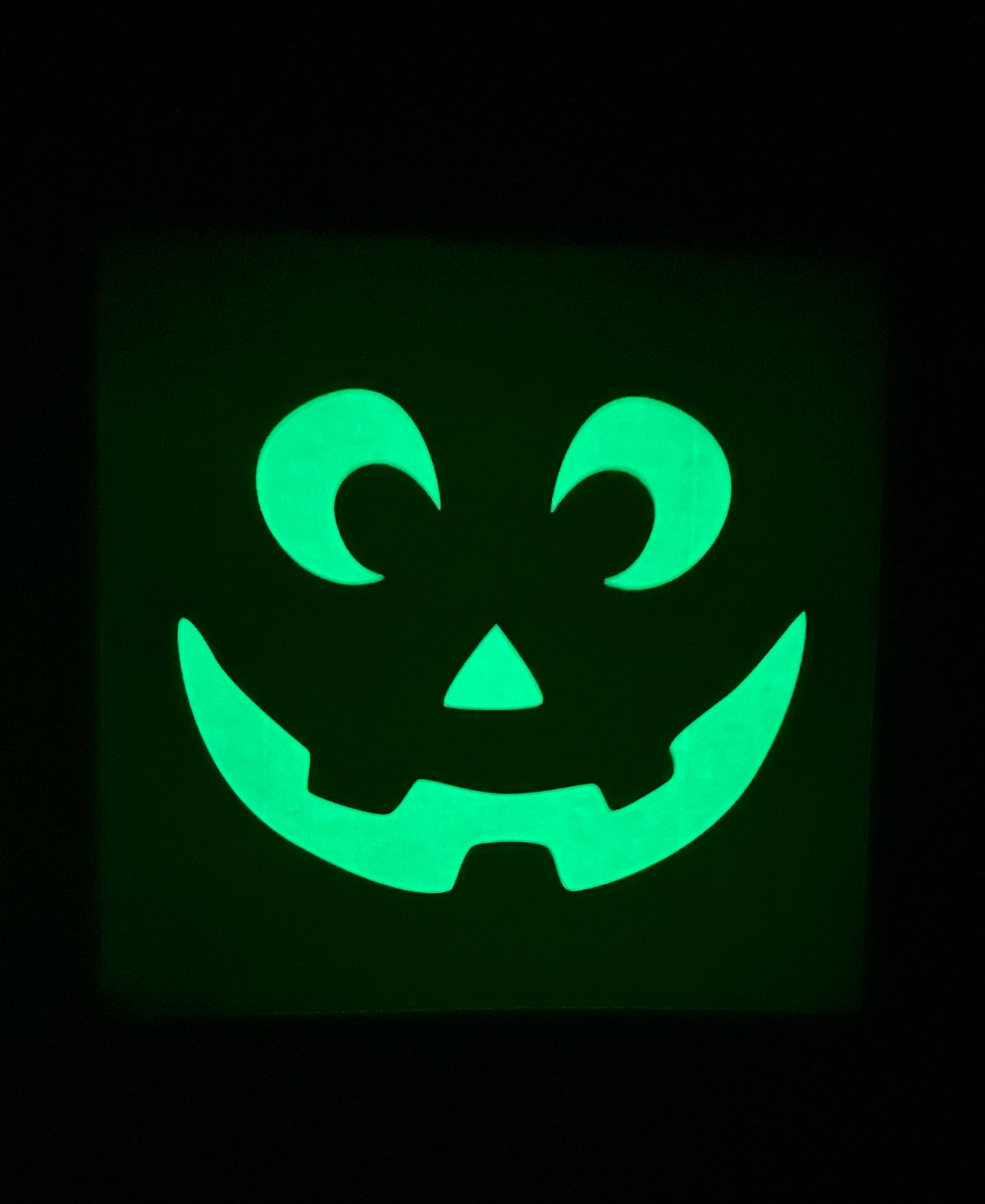 Glow in the dark pumpkin wall art print