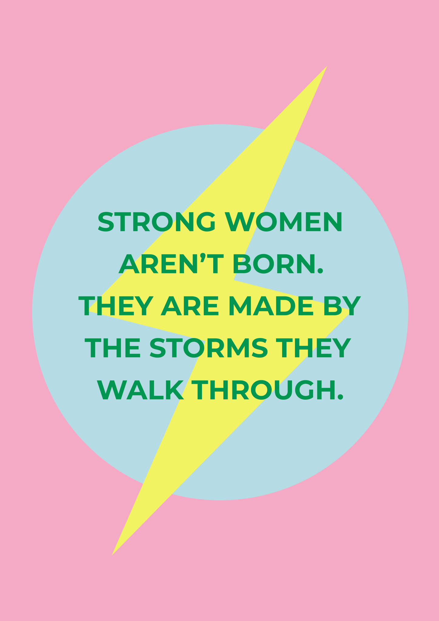 Strong women aren't born | Inspirational art print
