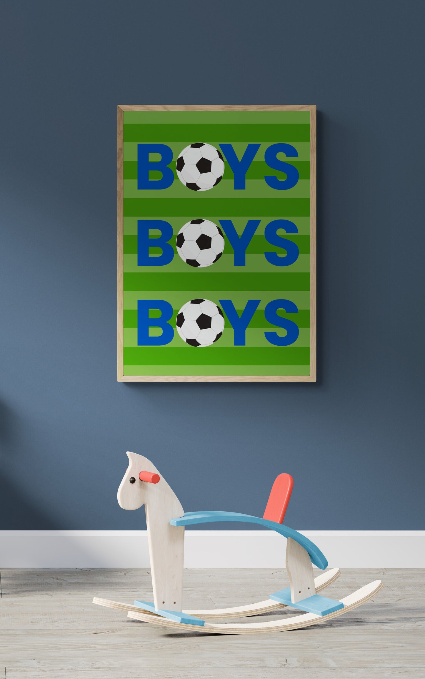 Boys boys boys football wall art print