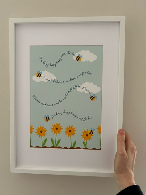 Busy Bee wall art print
