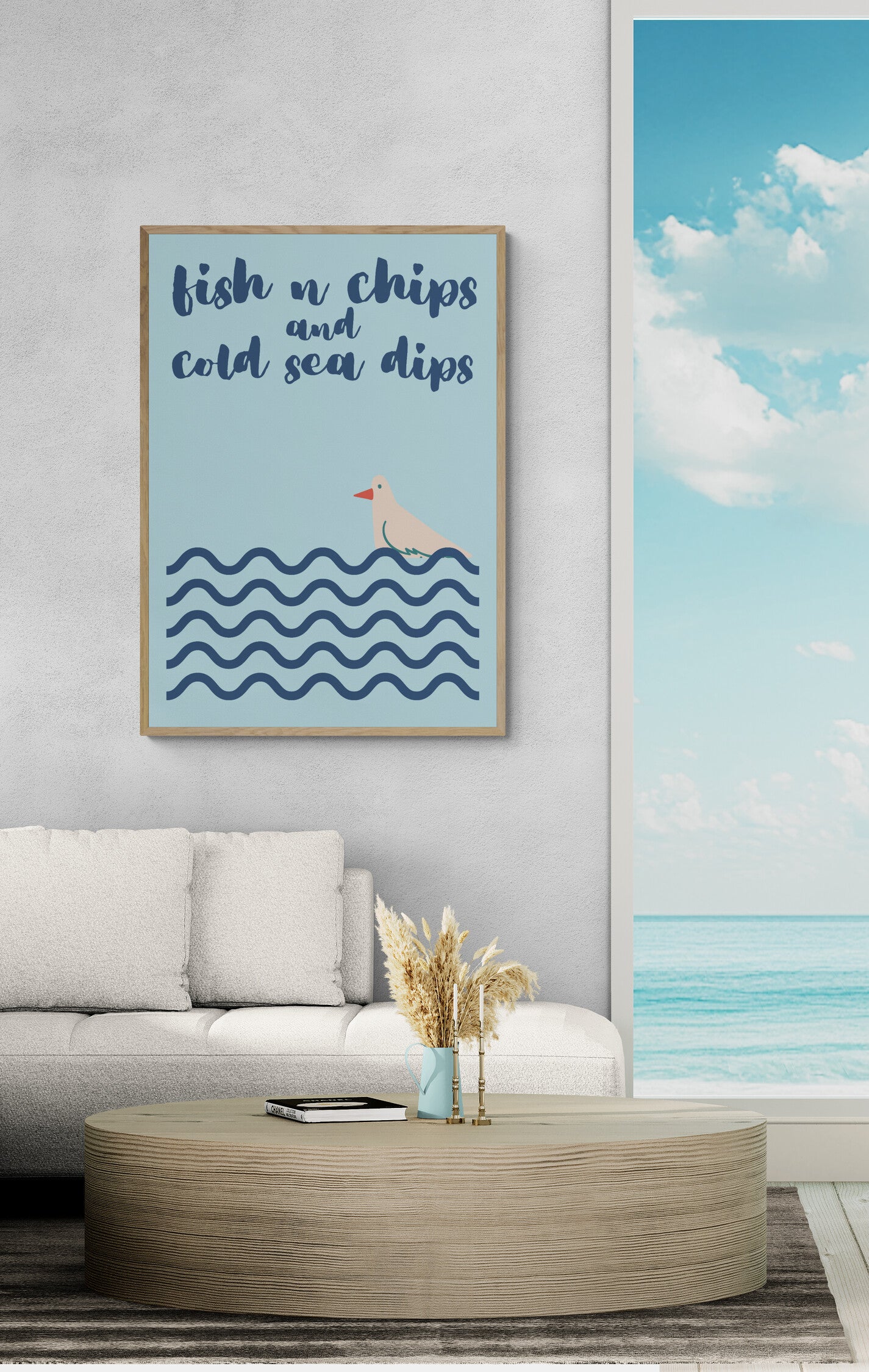 Fish n chips and cold sea dips wall art print