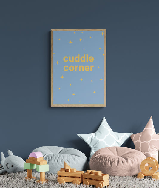 Cuddle corner wall art print