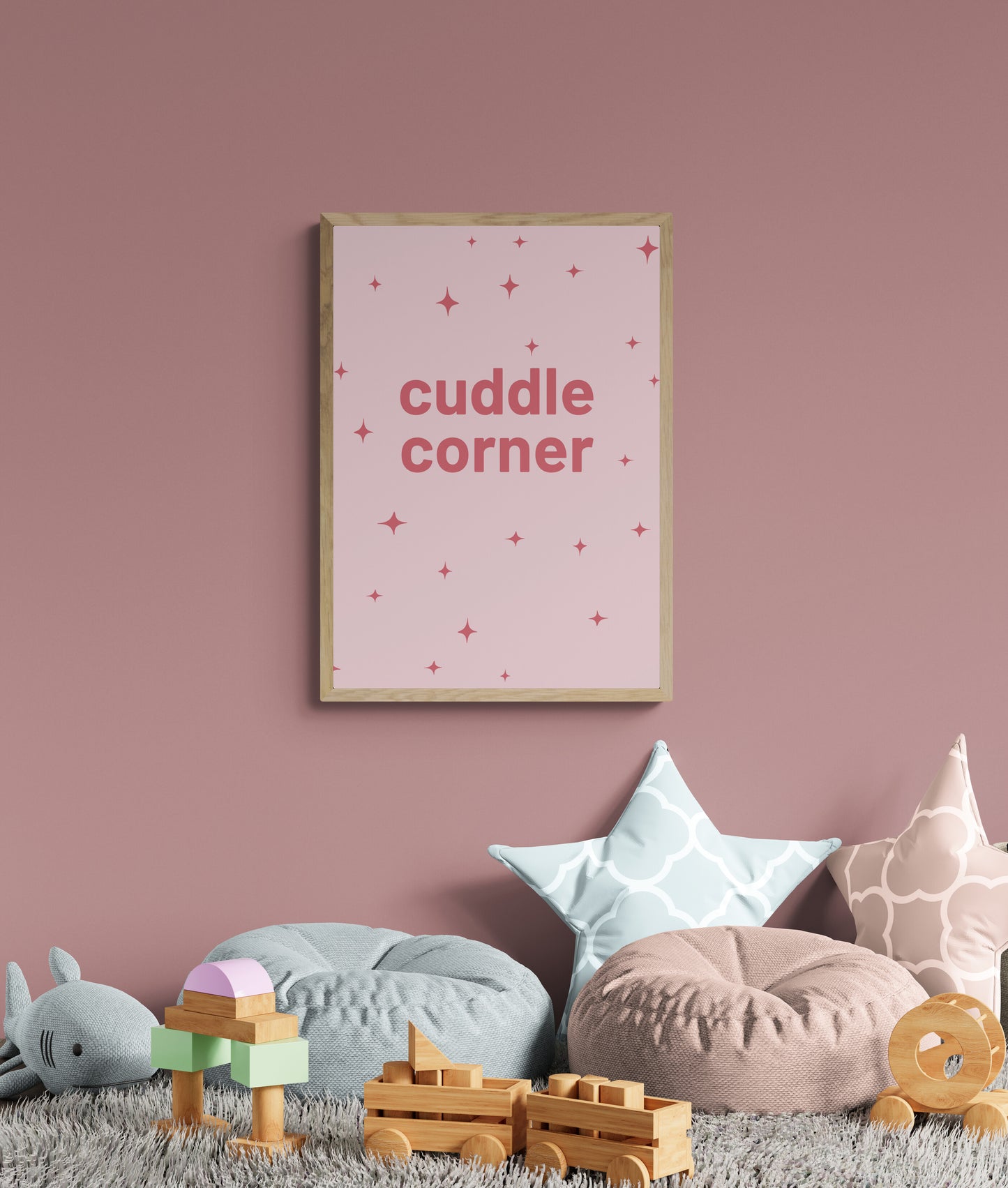 Cuddle corner wall art print