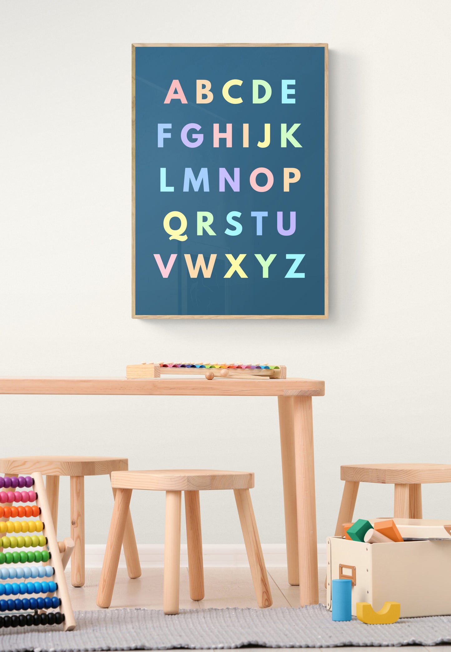 Bright and Bold Alphabet Print – Fun, Educational Wall Art for Kids
