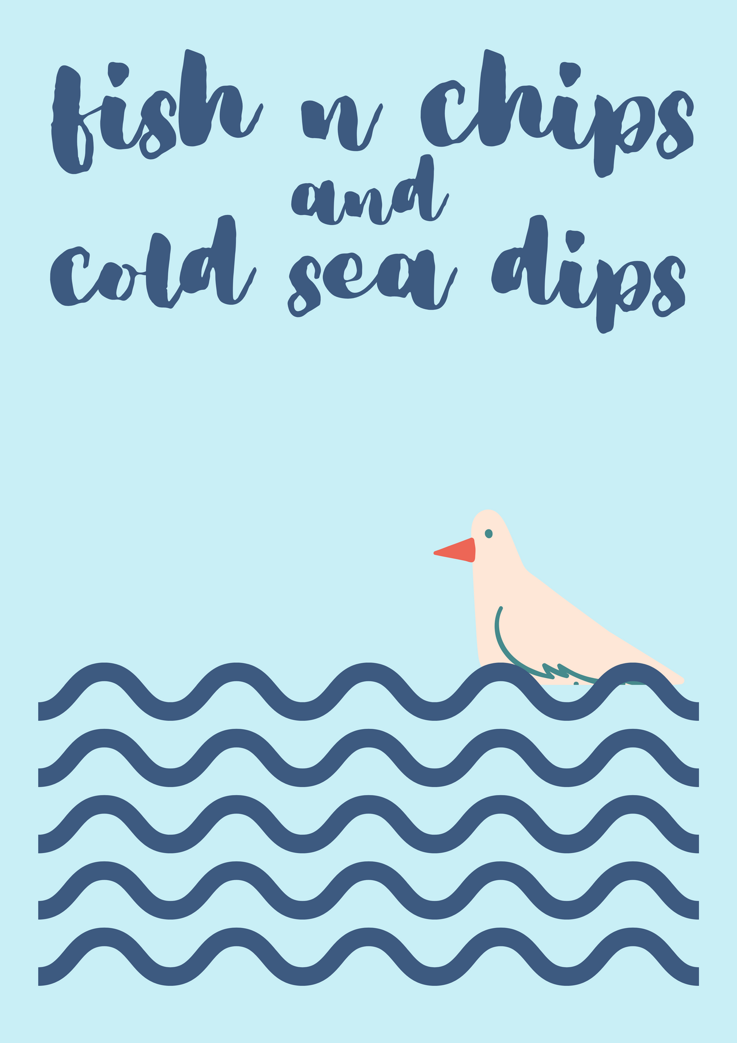 Fish n chips and cold sea dips wall art print