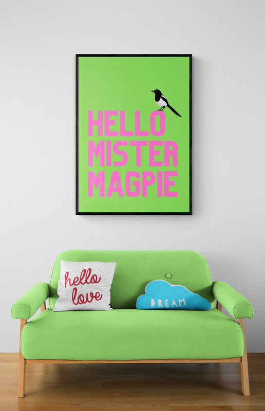 Hello Mister Magpie wall art print