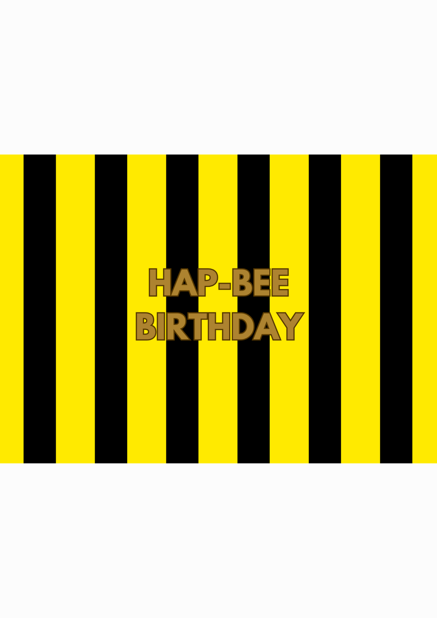 Hap-Bee Birthday card