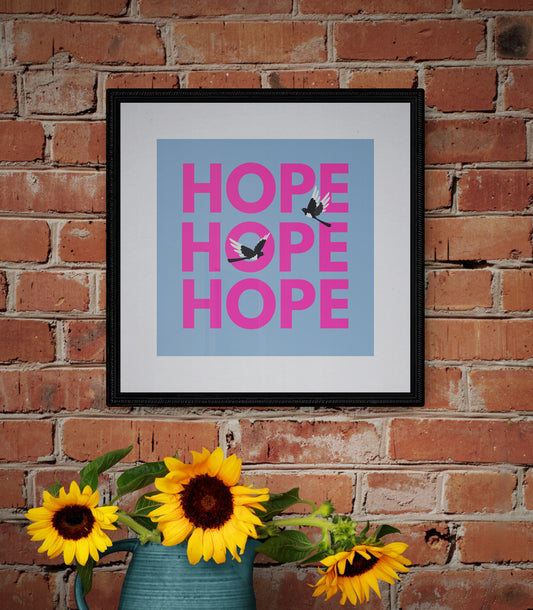 Triple Hope wall art print