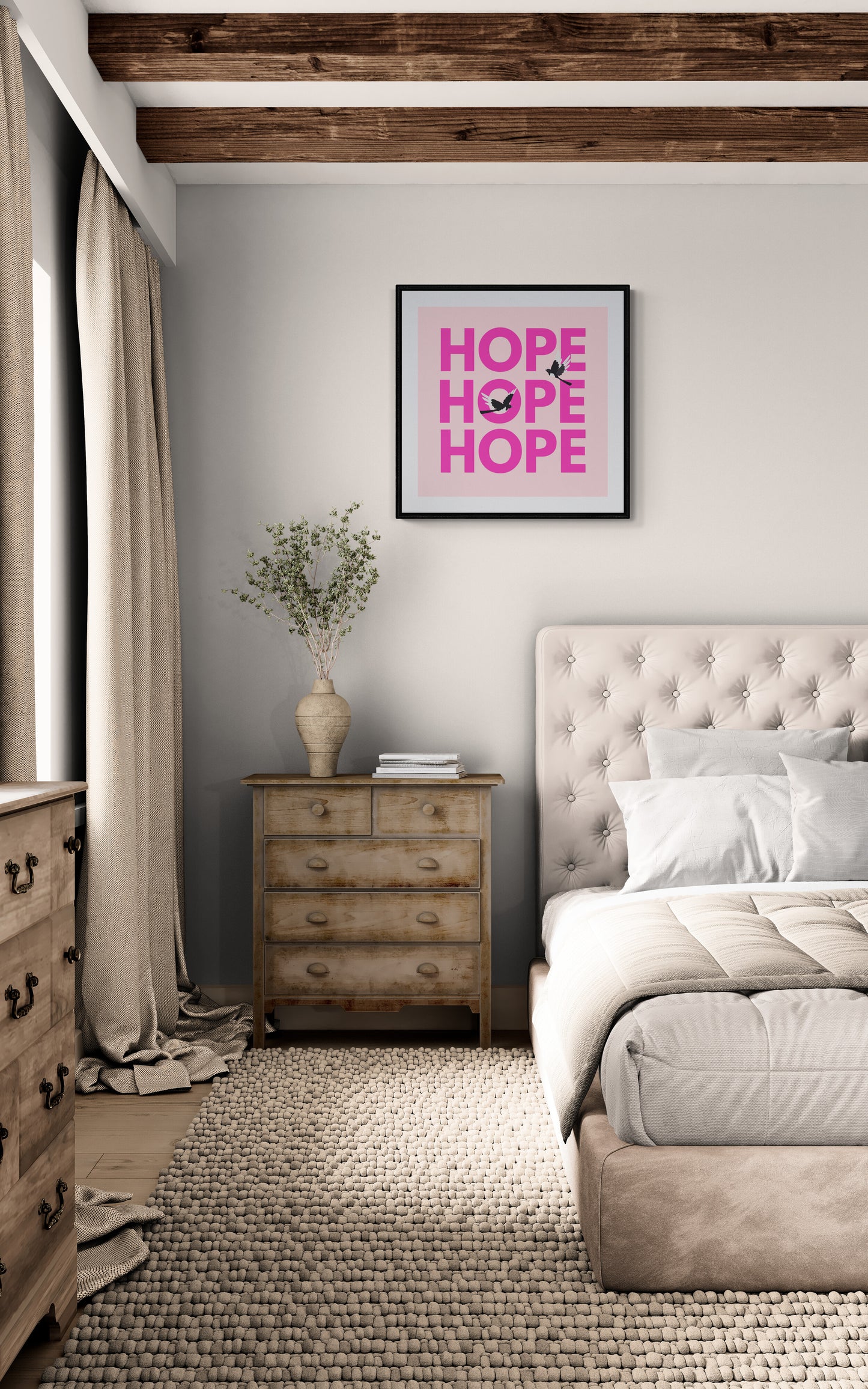 Triple Hope wall art print