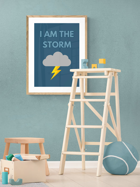 I am the Storm kids wall art print