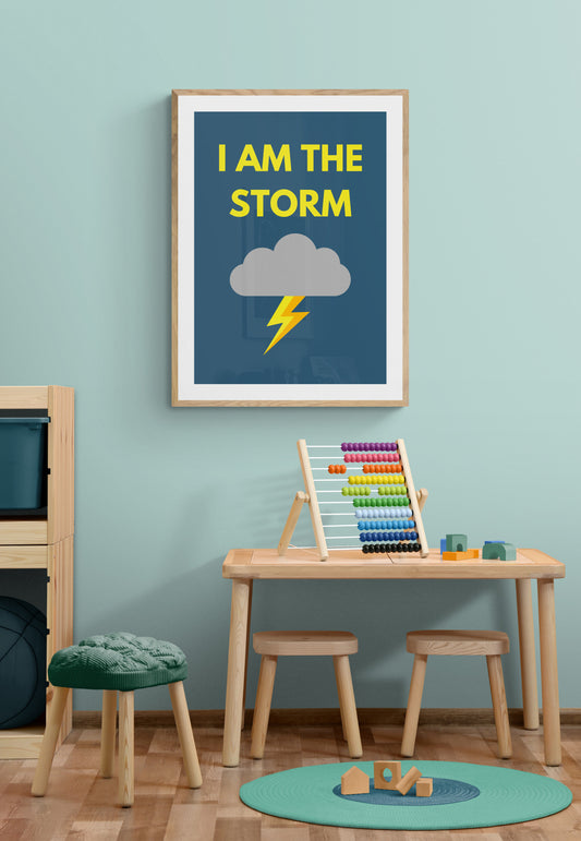 I am the Storm kids wall art print