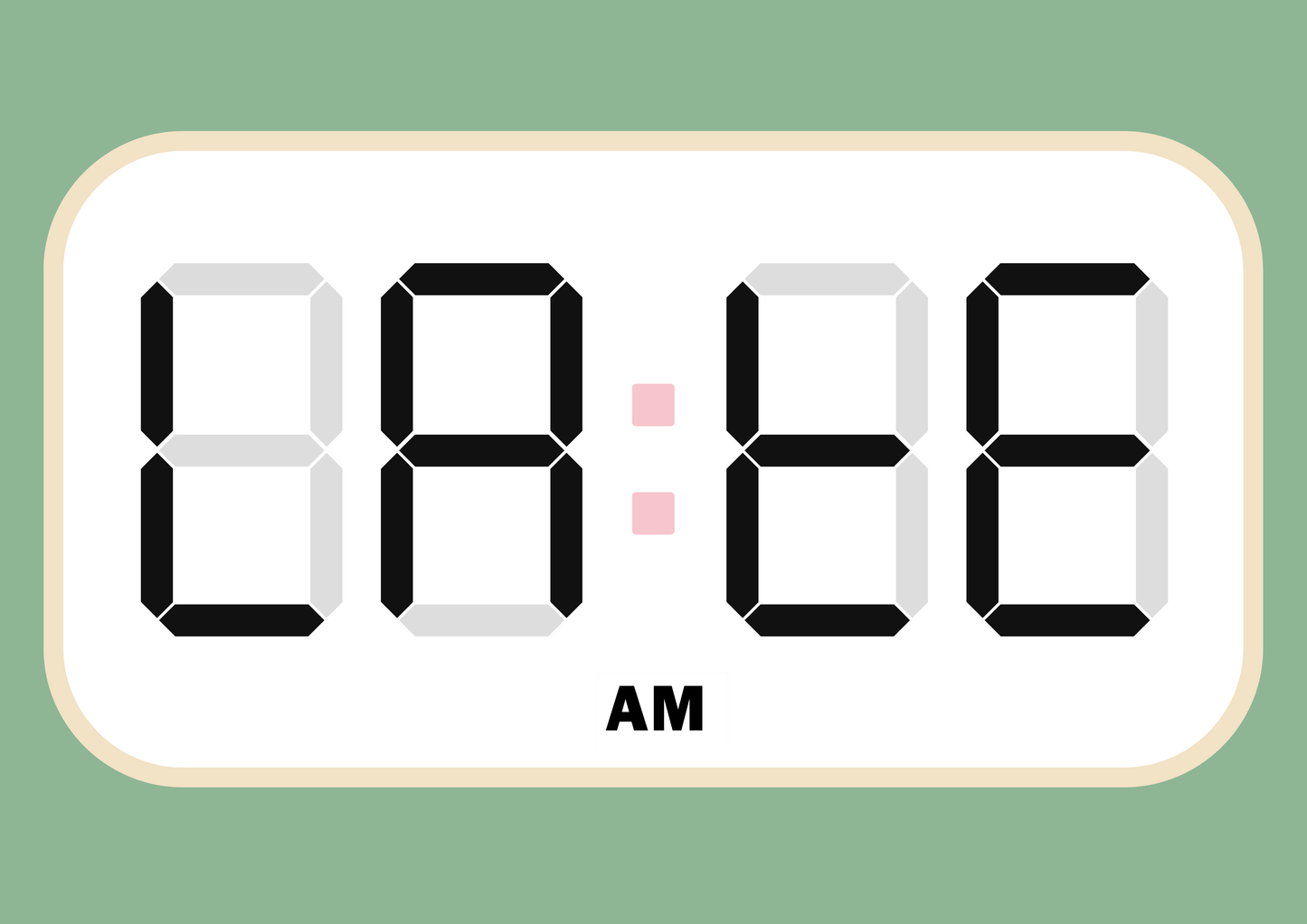 LATE digital alarm clock wall art print
