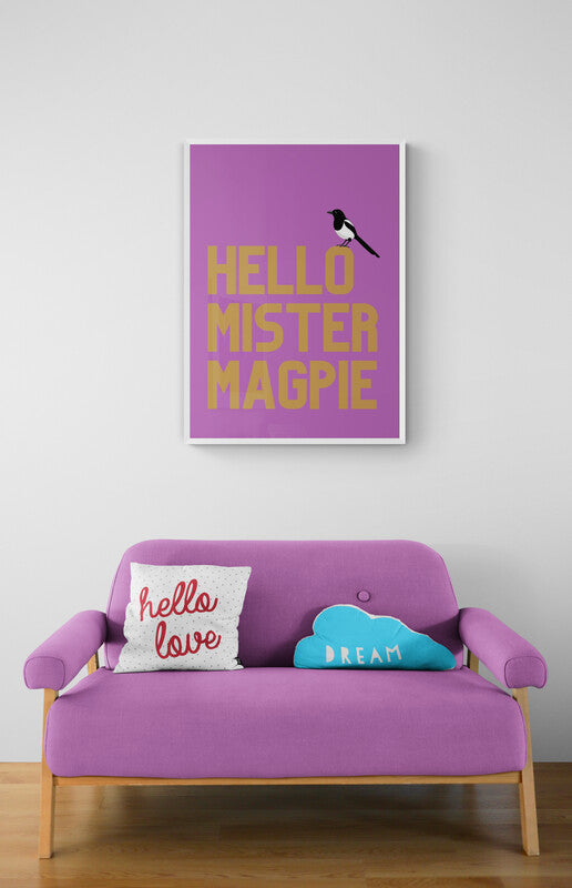 Hello Mister Magpie wall art print