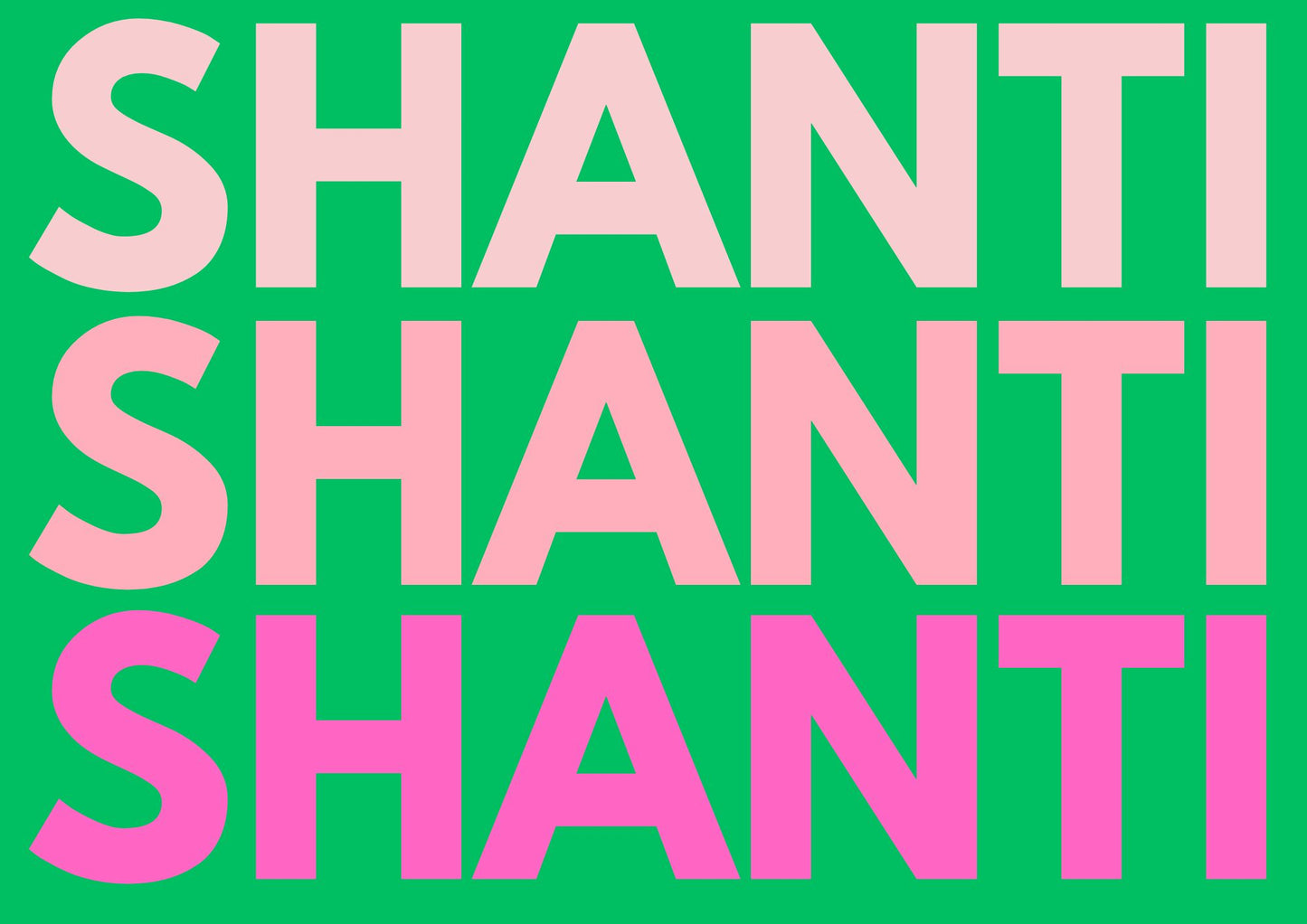 Shanti Shanti Shanti wall art print