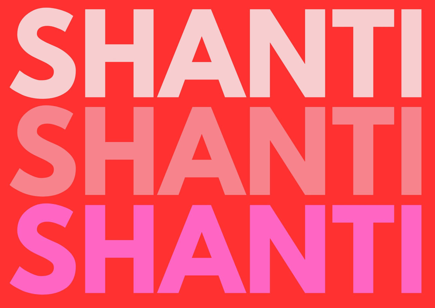 Shanti Shanti Shanti wall art print