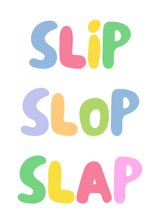 Slip slop slap wall art print
