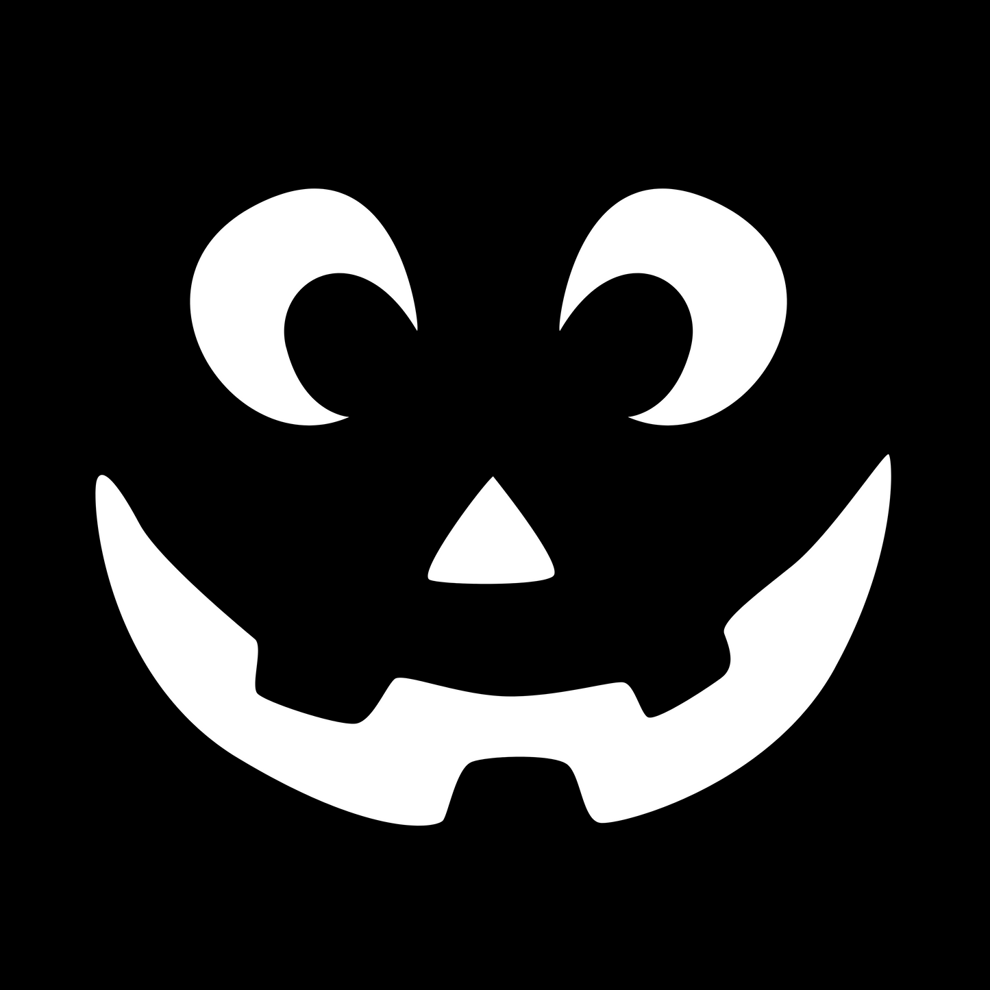Glow in the dark pumpkin wall art print