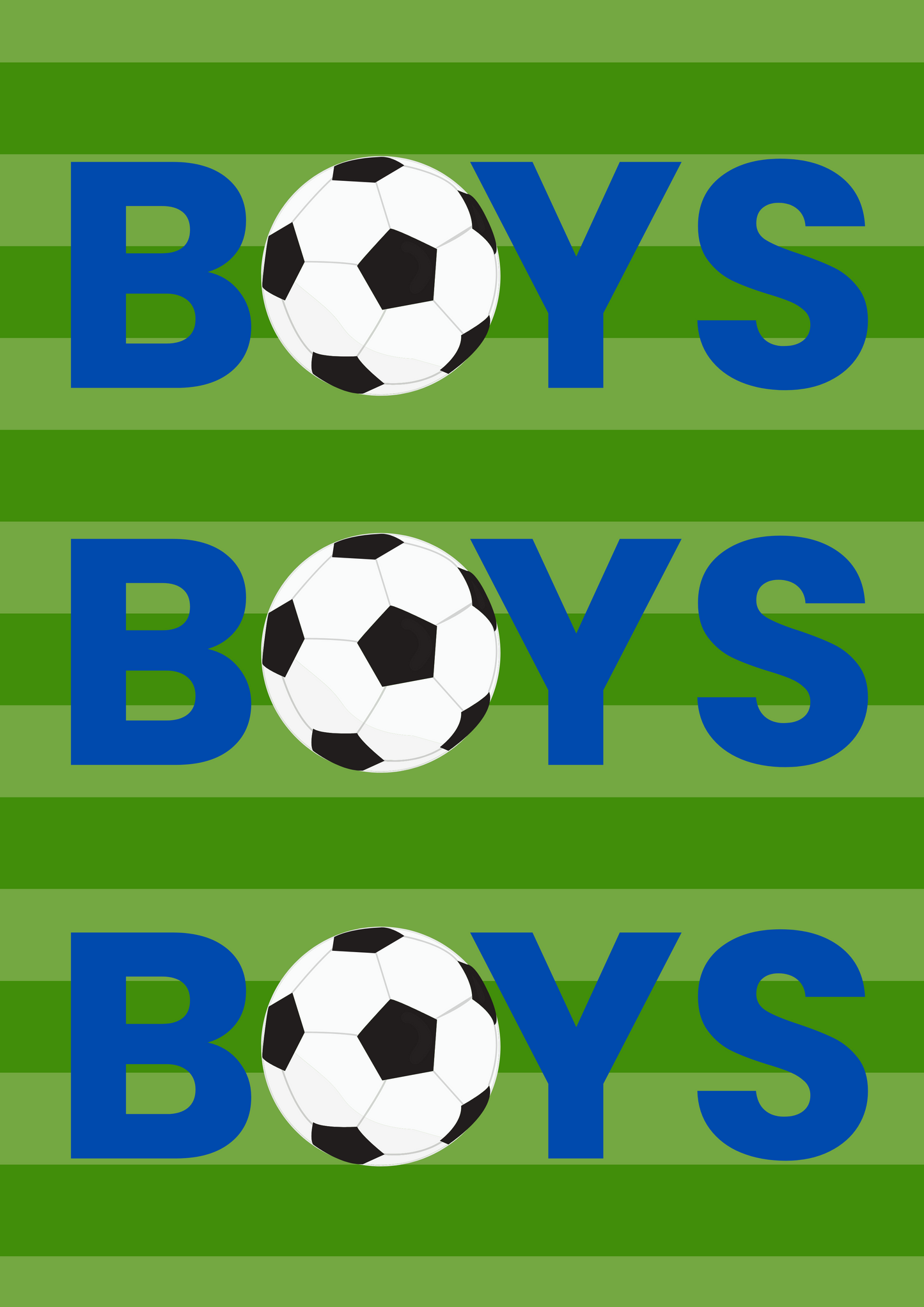Boys boys boys football wall art print