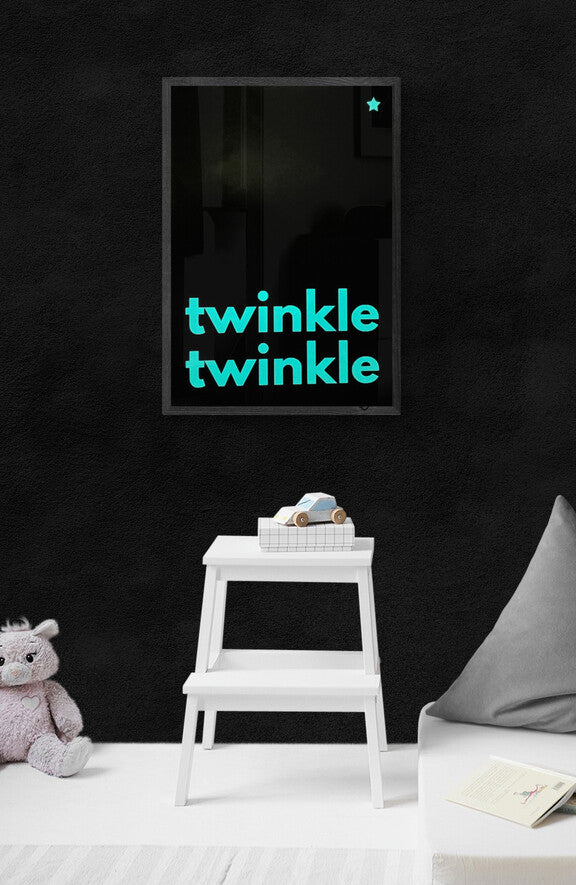 Twinkle, twinkle glow in the dark wall art print