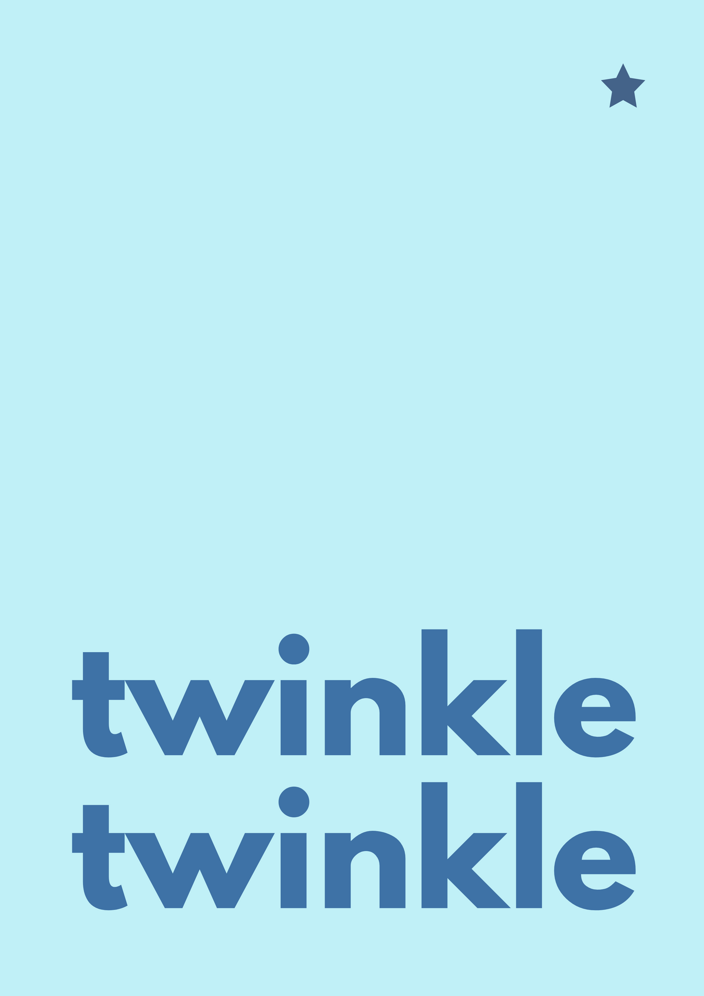 Twinkle twinkle new born card (blue)
