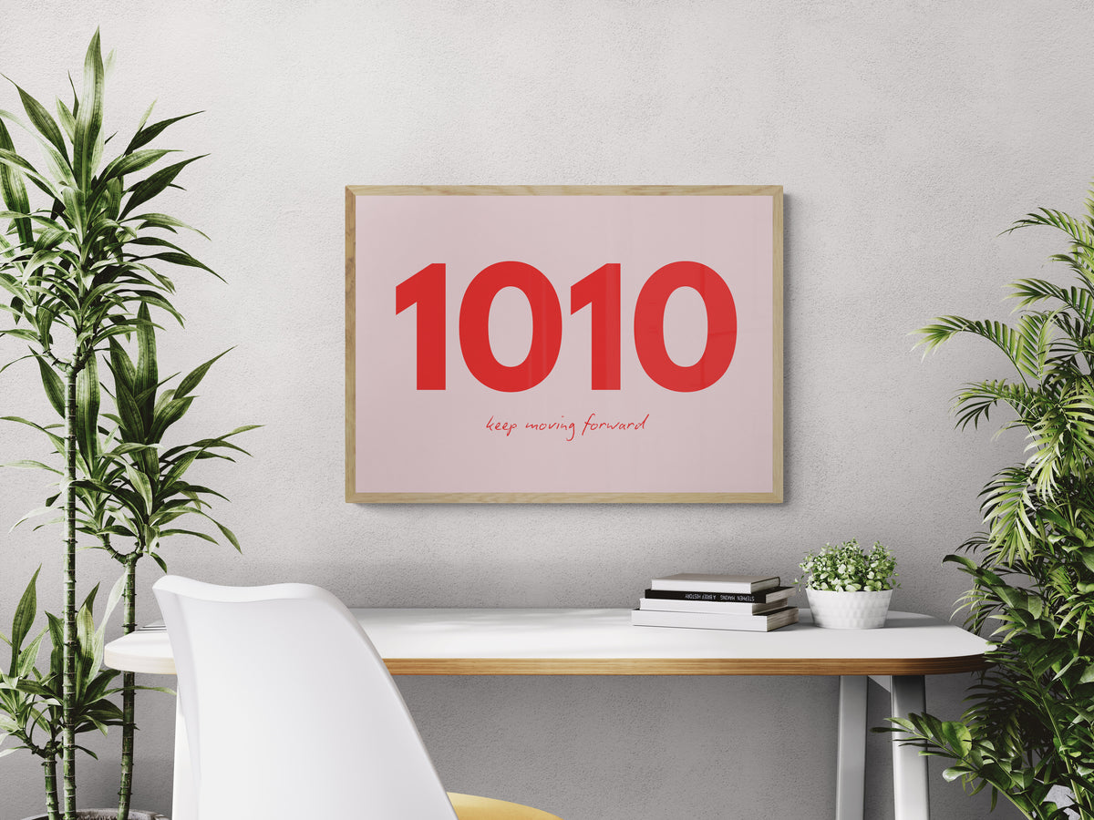 1010 Angel Time Wall Art Print | Keep moving forward